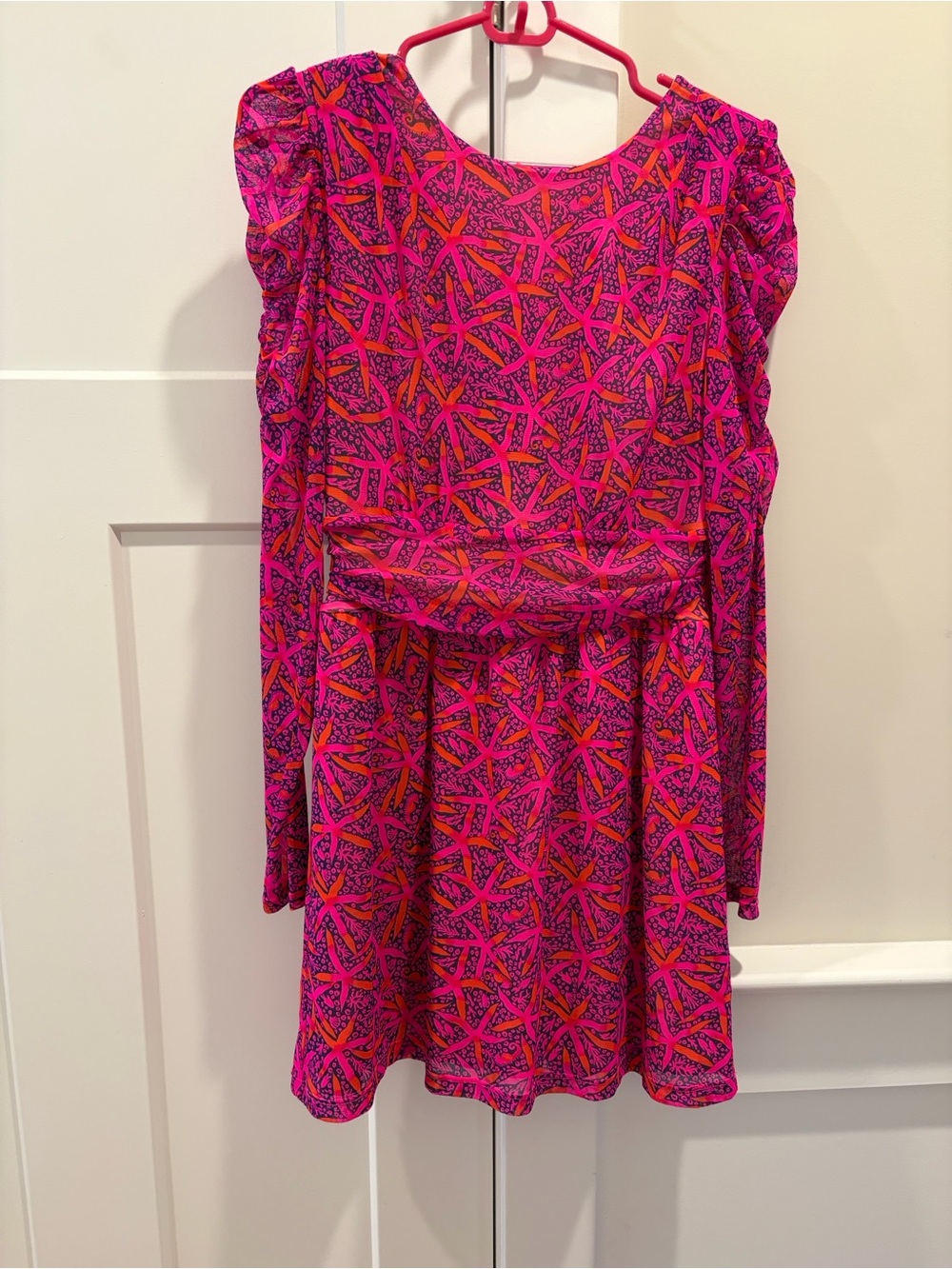 Lilly Pulitzer Pink & Orange Starfish-Print Mini Dress - Picture 3 of 4